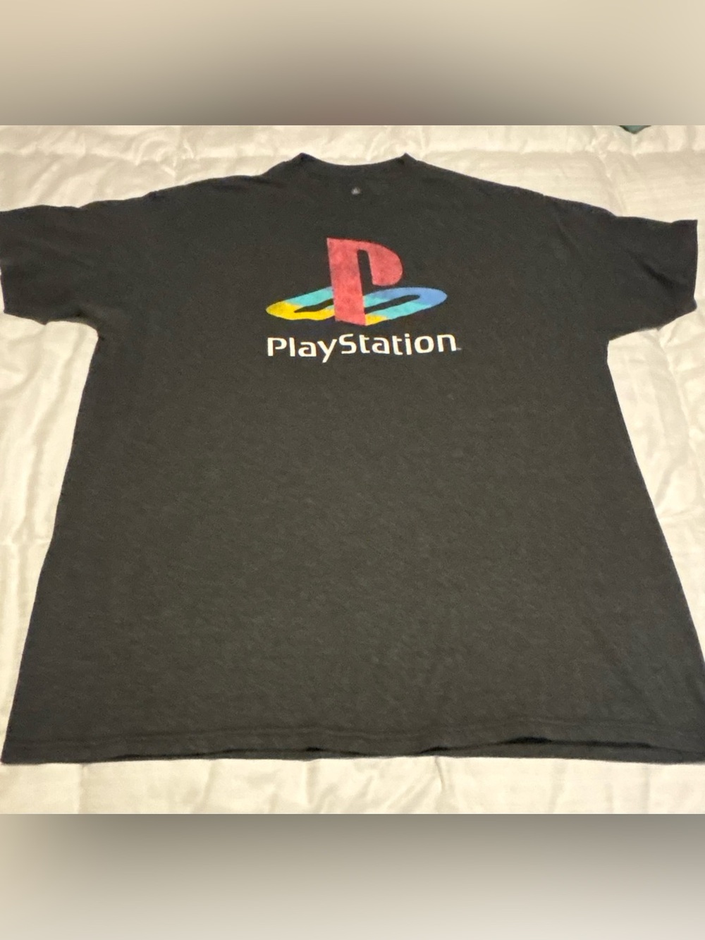 PlayStation Gray Spellout T-Shirt Size XL